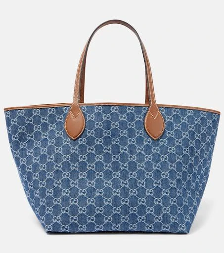商品Gucci|Gucci Totissima GG Medium denim tote bag,价格¥16400,第1张图片
