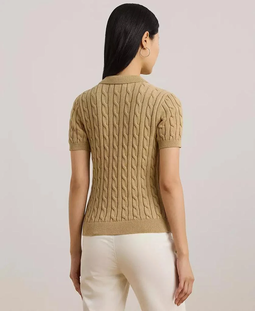 商品Ralph Lauren|Women's Cable-Knit Polo Shirt,价格¥553,第2张图片详细描述