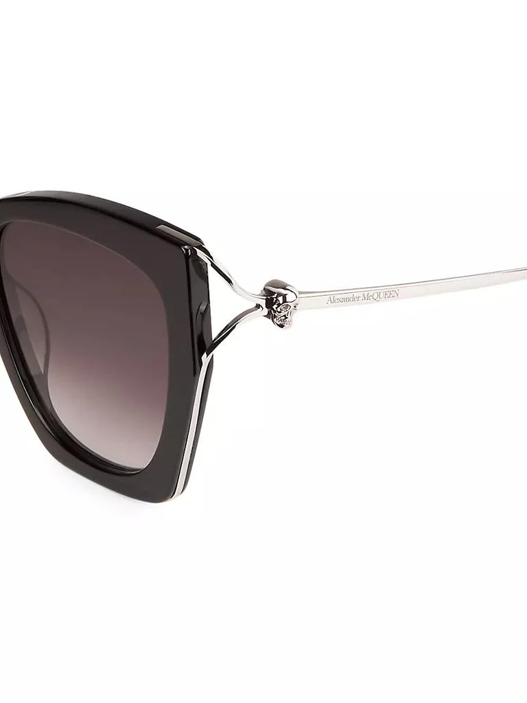 商品Alexander McQueen|Skull Hinge Combi 53MM Cat-Eye Acetate Sunglasses,价格¥3708,第3张图片详细描述