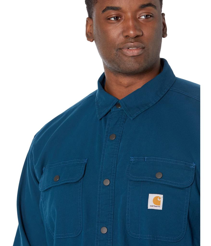 Rugged Flex® Relaxed Fit Canvas Fleece-Lined Shirt Jac商品第3张图片规格展示