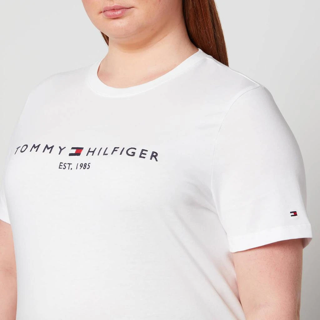 商品Tommy Hilfiger|Tommy Hilfiger Curve Hilfiger Cotton-Jersey T-Shirt,价格¥139,第4张图片详细描述