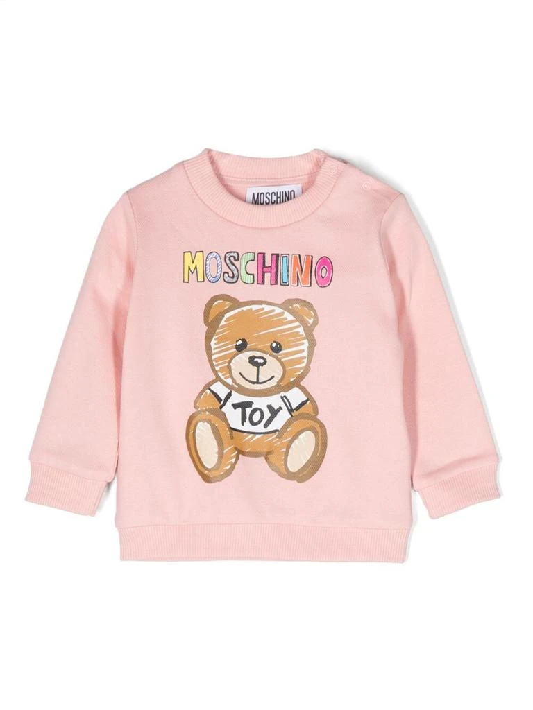 商品Moschino|Leo teddy-print jersey-fleece sweatshirt,价格¥666,第1张图片