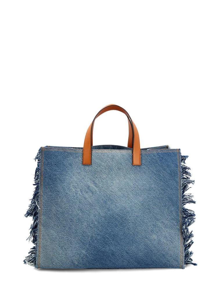 商品Fendi|Fendi Logo Patch Fringed Denim Tote Bag,价格¥15517,第2张图片详细描述