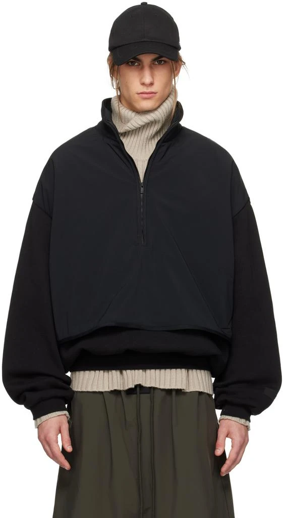 商品Essentials|Black Half-Zip Sweatshirt,价格¥861,第1张图片