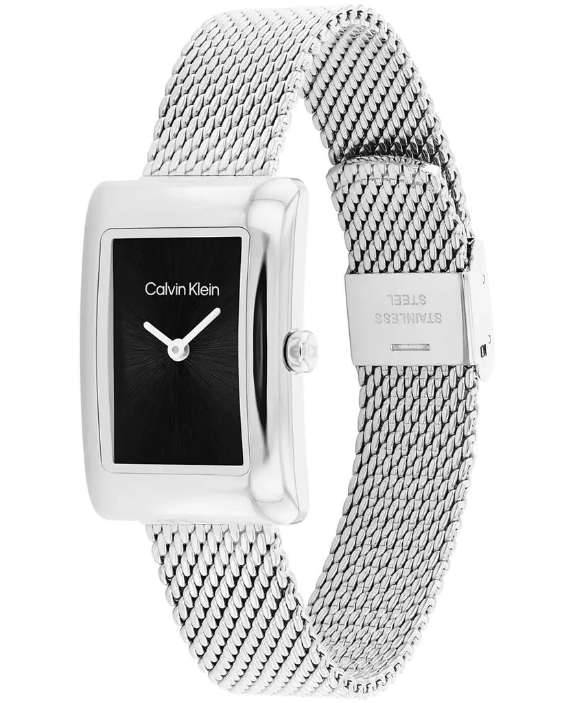 商品Calvin Klein|Women's Two Hand Silver Stainless Steel Mesh Bracelet Watch 22.5mm,价格¥1123,第2张图片详细描述