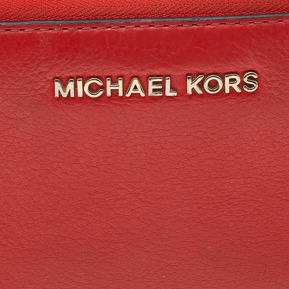 商品[二手商品] Michael Kors|Michael Kors Orange Leather Bedford Zip Around Wallet,价格¥743,第7张图片详细描述