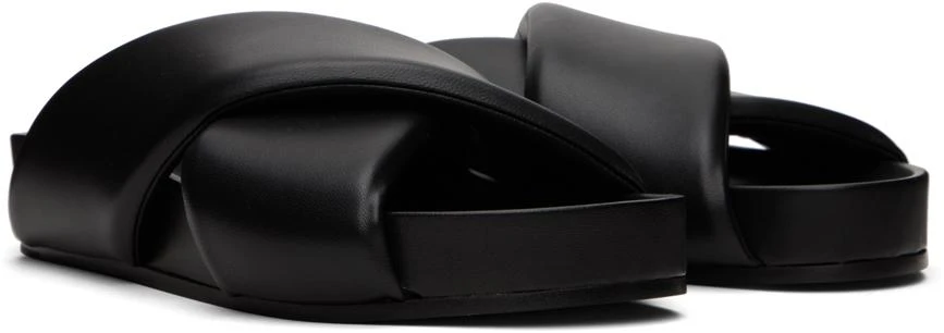 商品Jil Sander|Black Oversize Wrapped Slides,价格¥3960,第4张图片详细描述