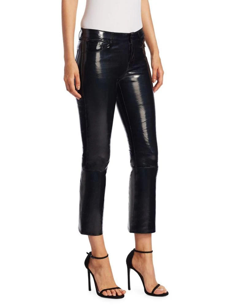 商品J Brand|Selena Mid-Rise Patent Leather Cropped Bootcut Pants,价格¥5185,第3张图片详细描述