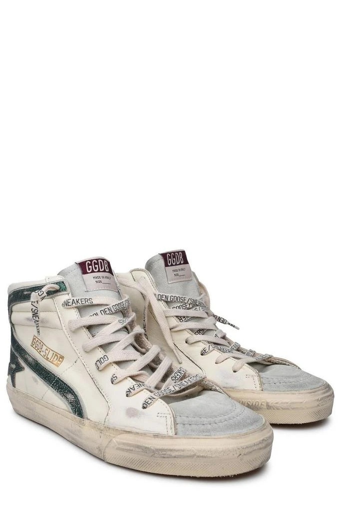 商品Golden Goose|Golden Goose Deluxe Brand Slide Distressed High-Top Lace-Up Sneakers,价格¥3559,第3张图片详细描述