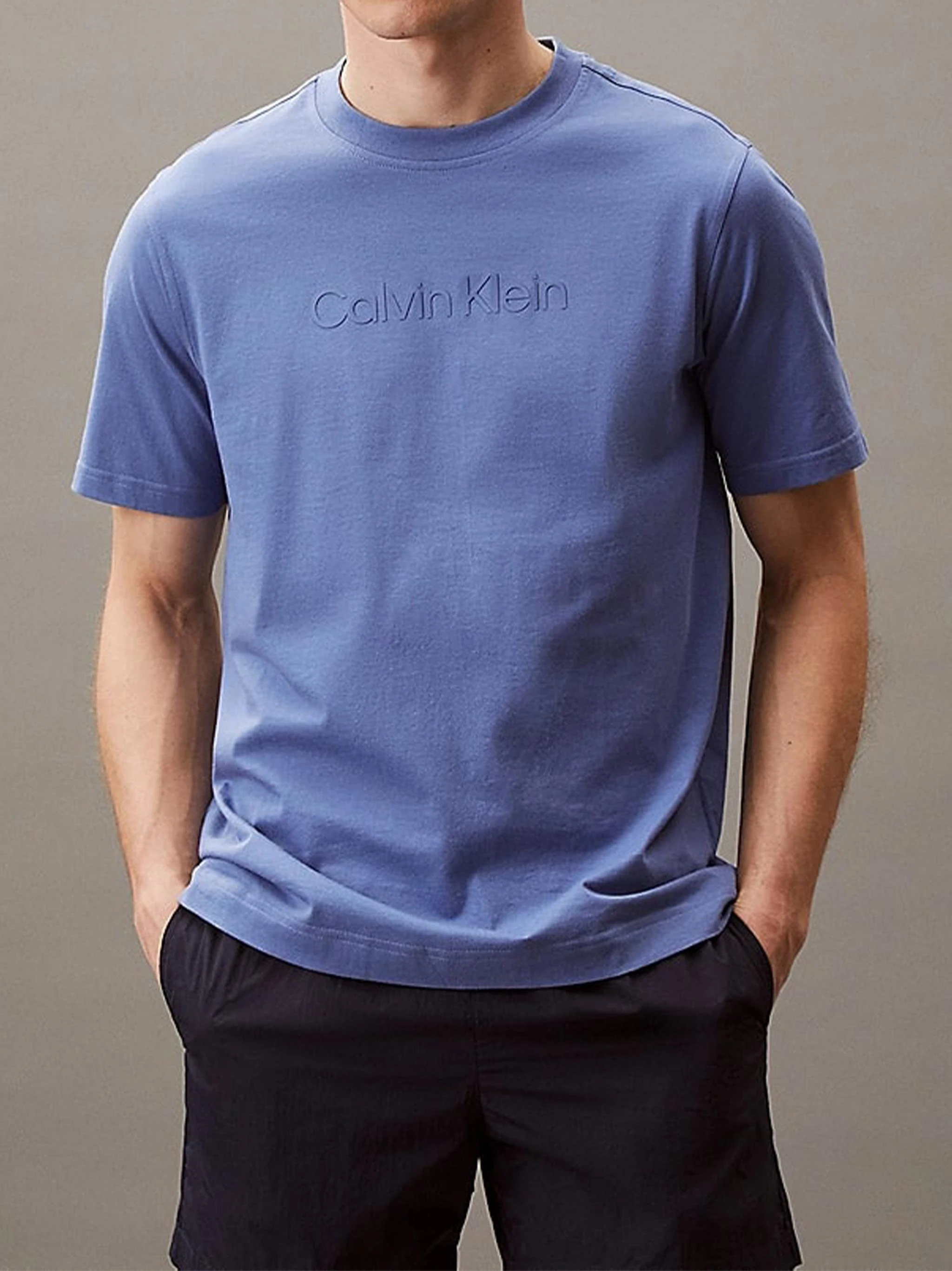 商品【商品预售7天】 Calvin Klein|Calvin Klein 男士T恤 LVGMS5K182T0Z 蓝色,价格¥481,第1张图片