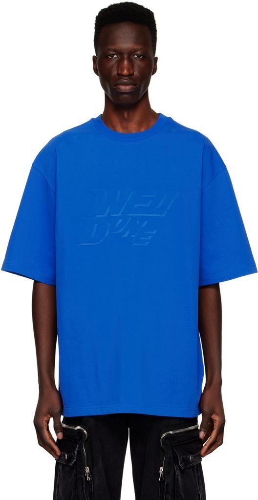 商品We11done|Blue Cotton T-Shirt,价格¥937,第1张图片