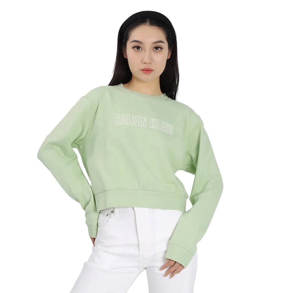 商品Calvin Klein|Ladies Knitted Logo Sweater In Mint Green,价格¥388,第1张图片