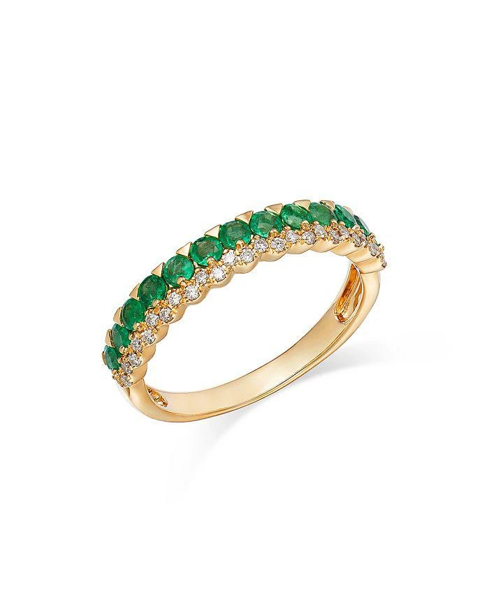 商品Bloomingdale's|Emerald & Diamond Band in 14K Yellow Gold,价格¥8372,第1张图片