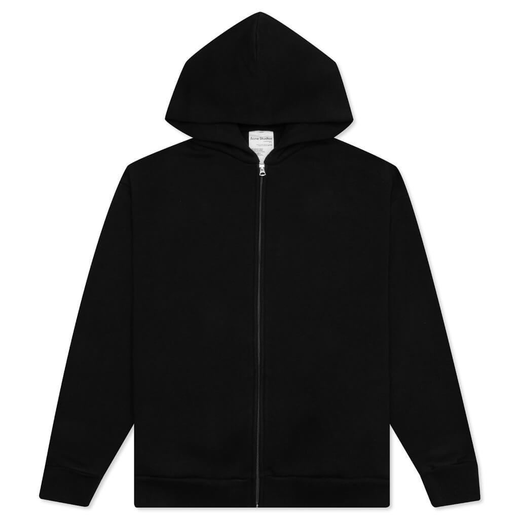 Acne Studios Hooded Zip Up Sweatshirt - Black商品第1张图片规格展示