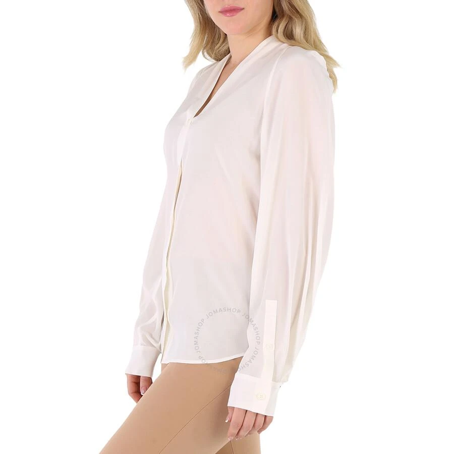 商品Burberry|Ladies Natural White Fion Long-Sleeve Shirt,价格¥974,第3张图片详细描述