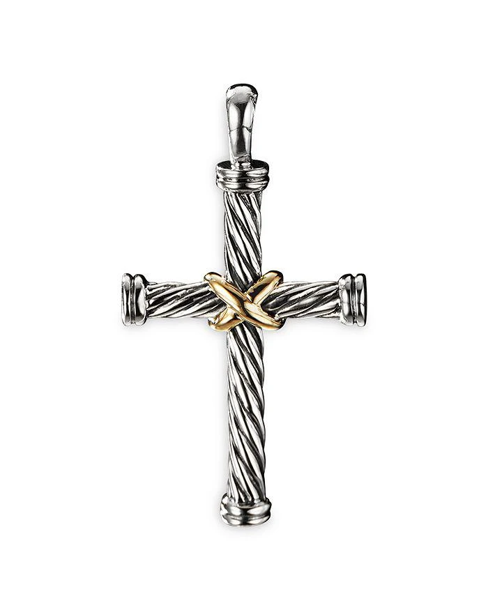 商品David Yurman|Cable Cross with 18K Gold,价格¥2430,第3张图片详细描述