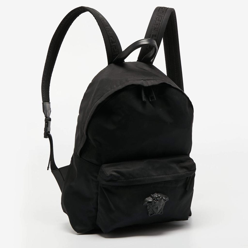 Versace Black Nylon and Leather Medusa Backpack商品第3张图片规格展示