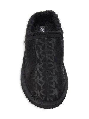 商品DKNY|Willie Logo Faux Shearling Slippers,价格¥111,第5张图片详细描述