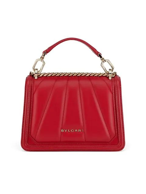 商品BVLGARI|Serpenti Sunshine Quilted Leather Top Handle Bag,价格¥23336,第4张图片详细描述