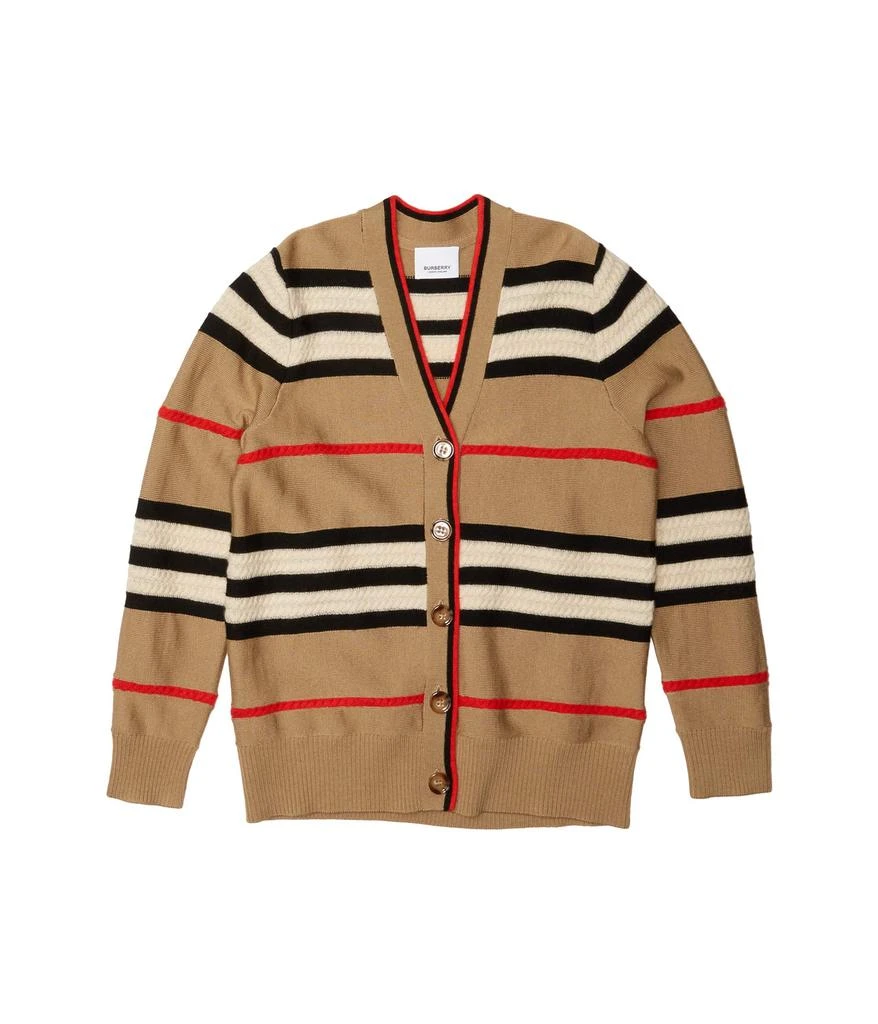 商品Burberry|Stripe and Cable Cardi (Little Kids/Big Kids),价格¥1534,第1张图片