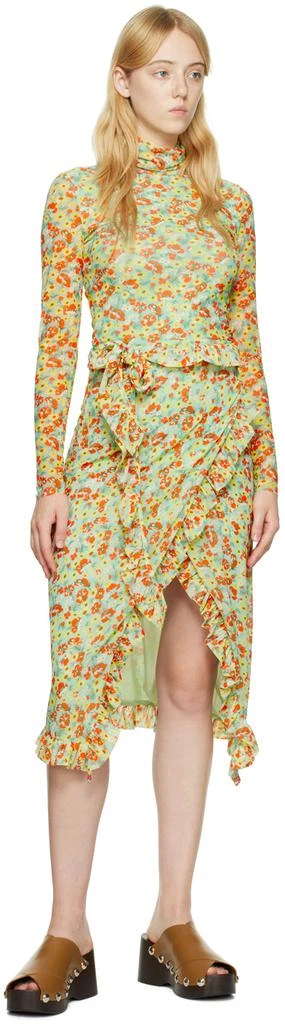 商品Ganni|Green Floral Midi Skirt,价格¥415,第4张图片详细描述