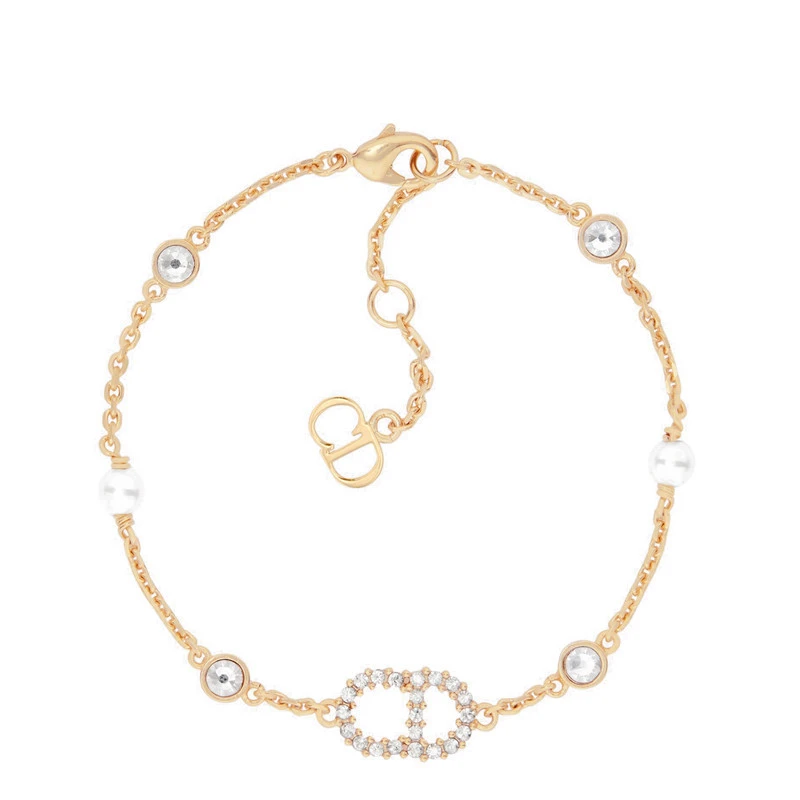 商品Dior|迪奥 CLAIR D LUNE水晶树脂圆珠镀金手链,价格¥3100,第1张图片