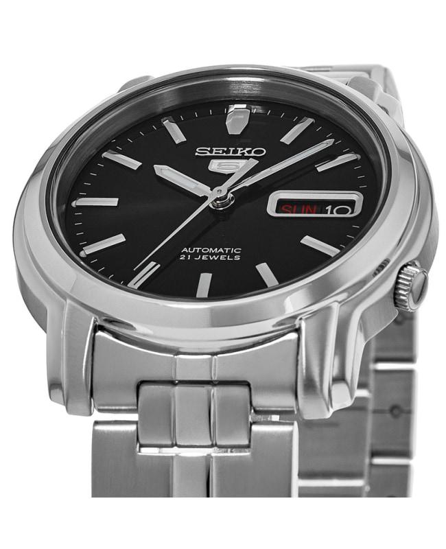 Seiko 5 Black Dial Steel Men's Watch SNKK71K1商品第2张图片规格展示