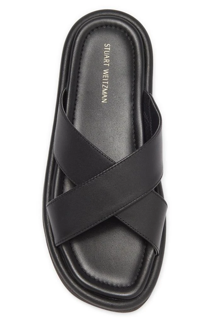商品Stuart Weitzman|Elodie Leather Slide Sandal,价格¥816,第4张图片详细描述