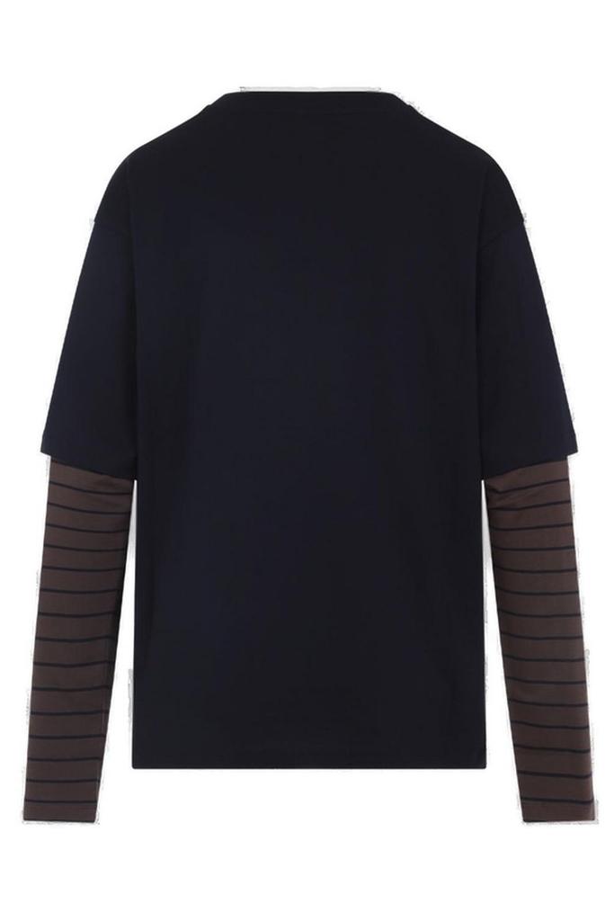 みっちゃん　LONGSLEEVE T-SHIRT ネイビー Long sleeved T-shirt White – Office Kiko