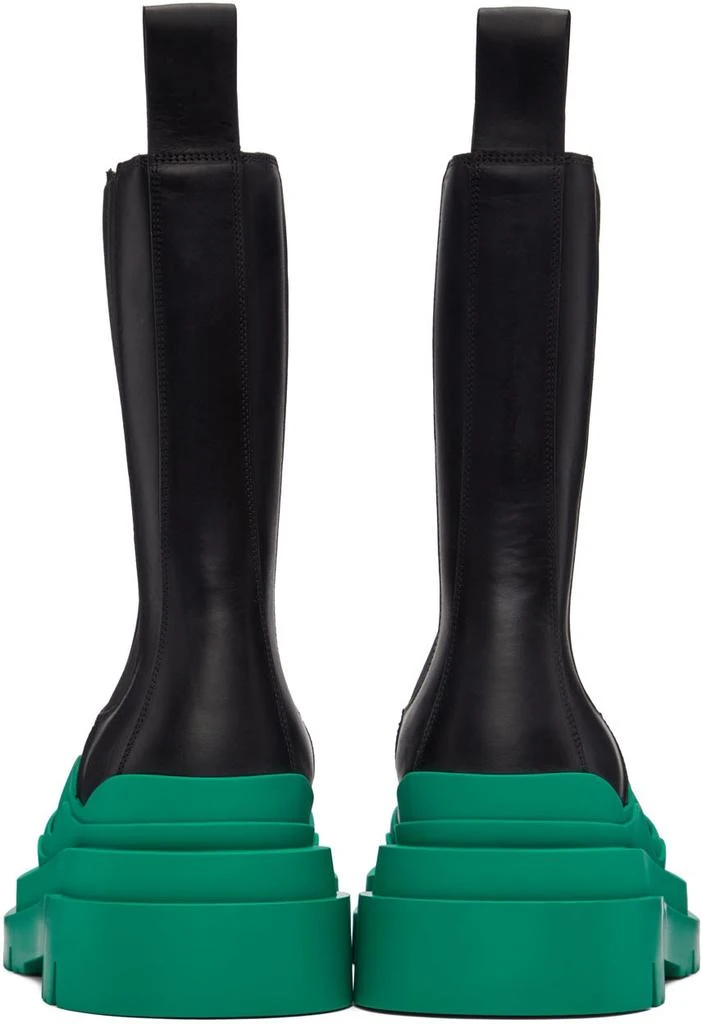 商品Bottega Veneta|Black & Green Tire Chelsea Boots,价格¥10946,第2张图片详细描述