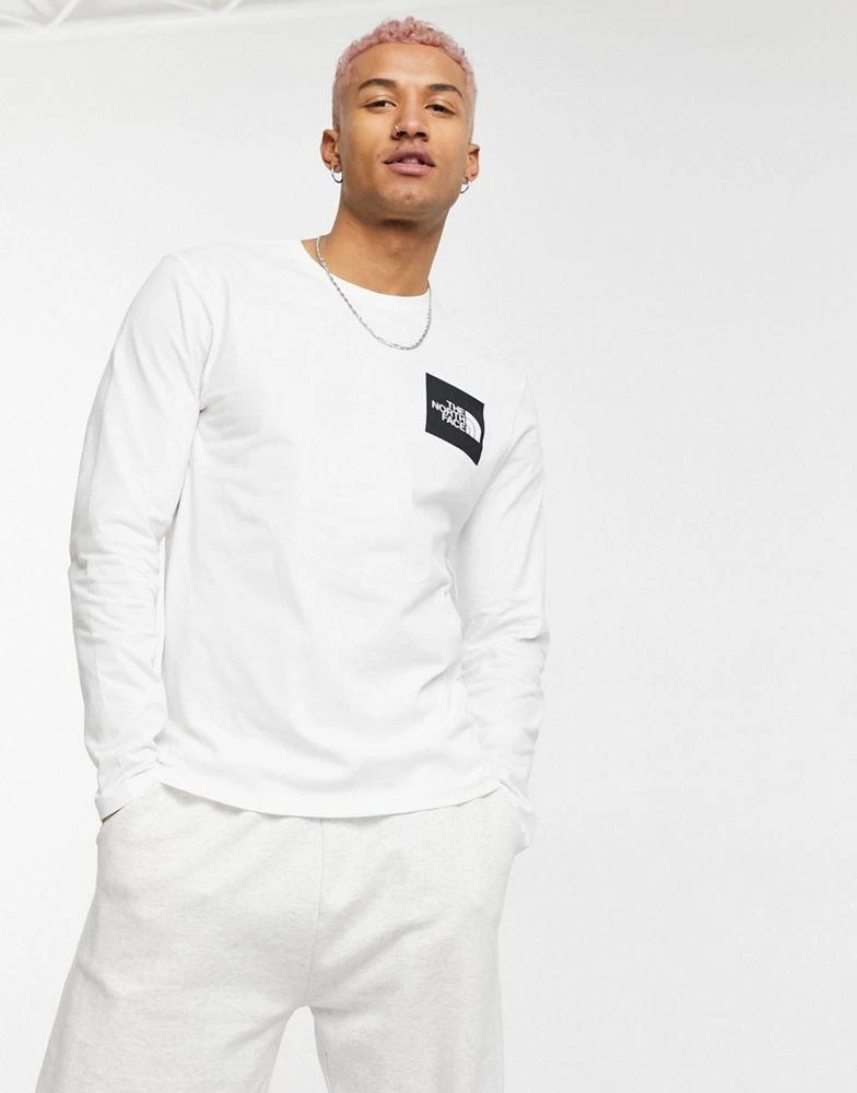 商品The North Face|The North Face Fine logo long sleeve t-shirt in white,价格¥342,第4张图片详细描述