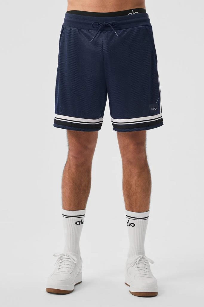 商品Alo|7" Key Mesh Basketball Short - Navy,价格¥676,第1张图片