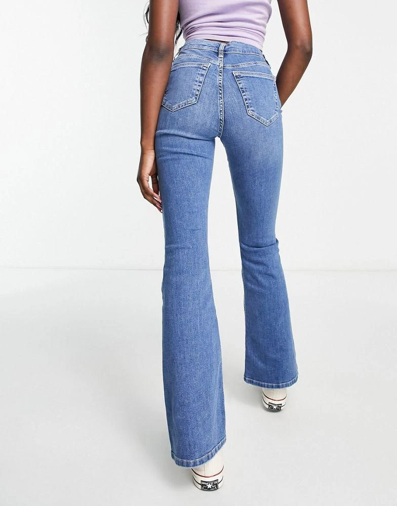 商品Topshop|Topshop Jamie flare jeans in mid blue,价格¥254,第2张图片详细描述