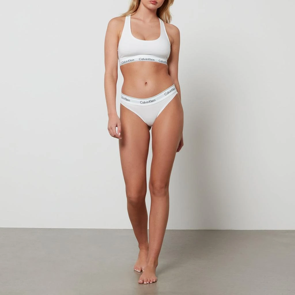 商品Calvin Klein|Calvin Klein Women's Modern Cotton Bralette - White,价格¥341,第3张图片详细描述