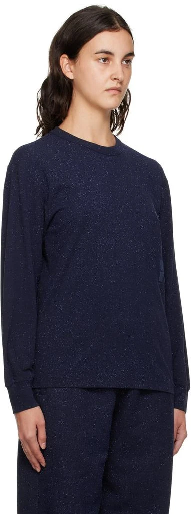 商品Alexander Wang|Navy Glittered Long Sleeve T-Shirt,价格¥920,第2张图片详细描述