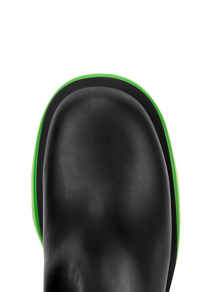 Flash black leather ankle boots商品第4张图片规格展示