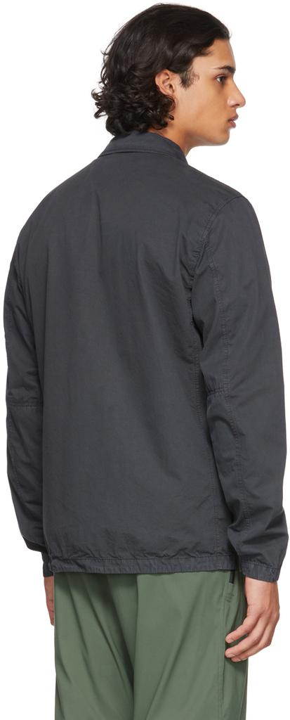Grey Cotton Canvas Brushed Overshirt Jacket商品第3张图片规格展示