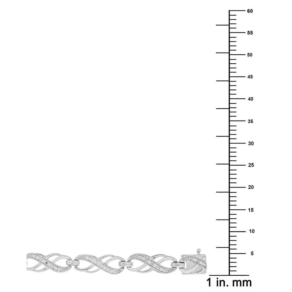 商品Macy's|Diamond Infinity Link Bracelet (1/4 ct. t.w.) in Sterling Silver,价格¥1042,第3张图片详细描述