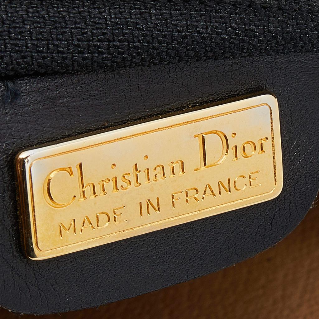 Dior Black Oblique Coated Canvas And Leather Clutch商品第8张图片规格展示
