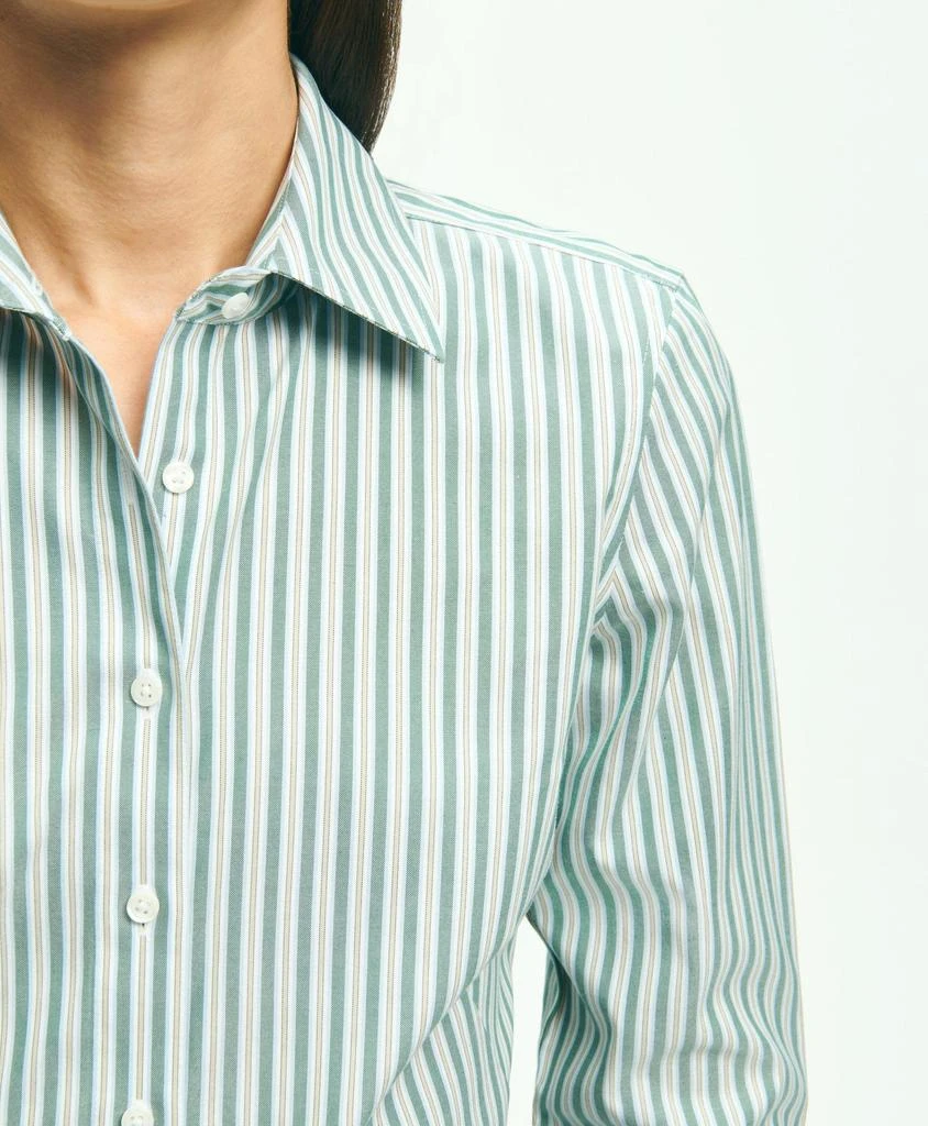 商品Brooks Brothers|Fitted Stretch Supima® Cotton Non-Iron Multi-Stripe Dress Shirt,价格¥496,第3张图片详细描述