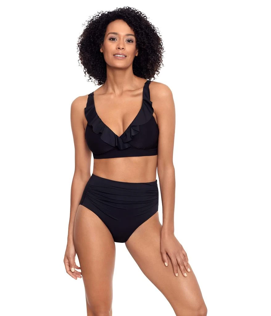 商品Ralph Lauren|Beach Club Solid Ruffle Underwire Bra Top,价格¥394,第1张图片