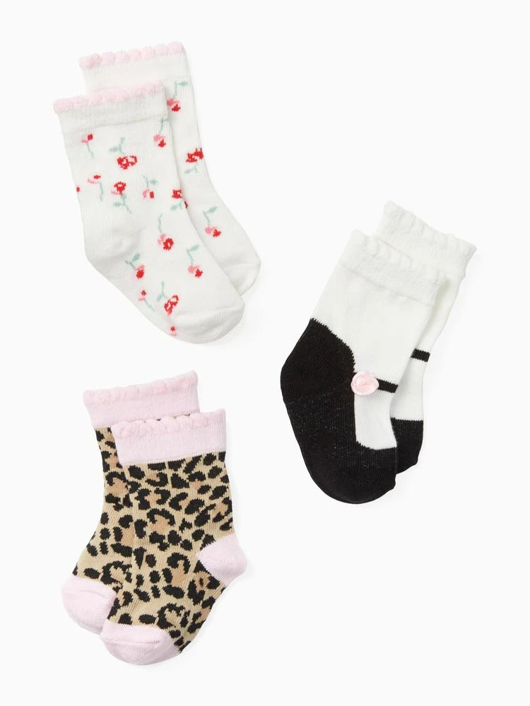 商品Kate Spade|layette three-pack sock set,价格¥112,第1张图片