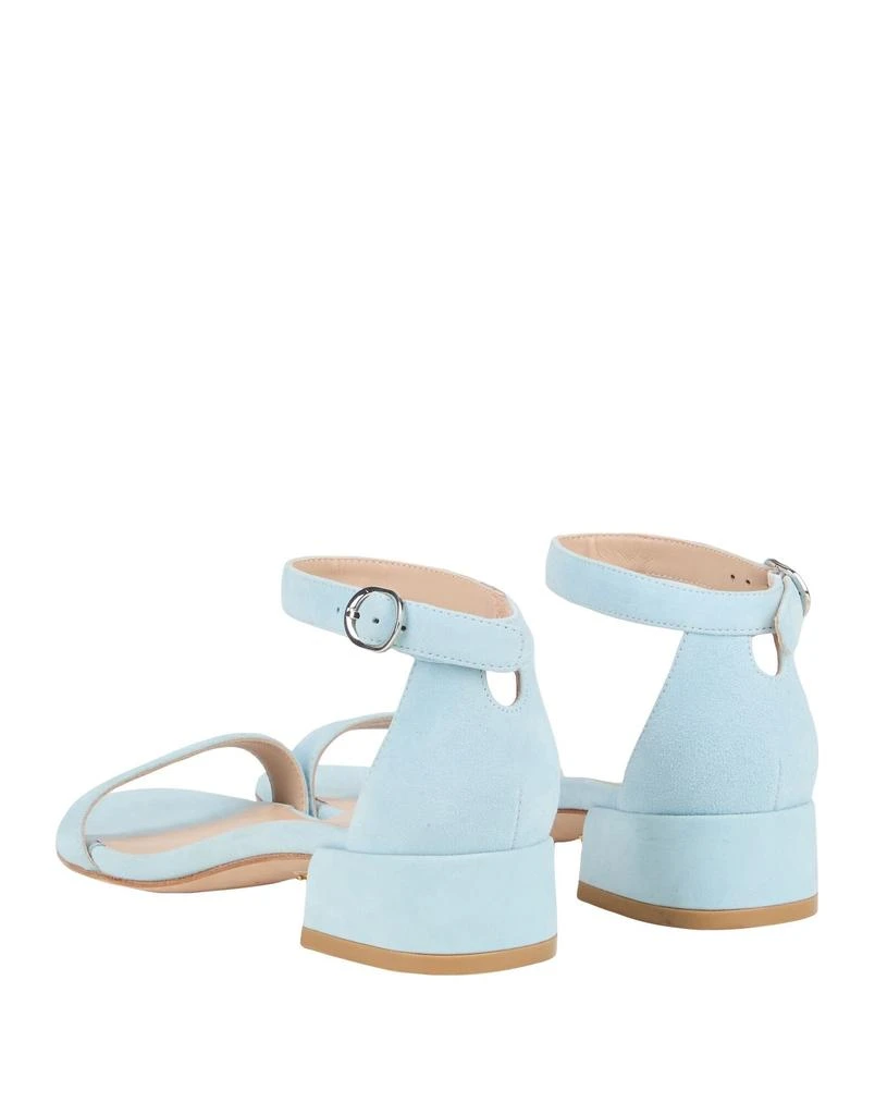商品Stuart Weitzman|经典一字扣带粗方跟 软真皮凉鞋,价格¥2326,第3张图片详细描述
