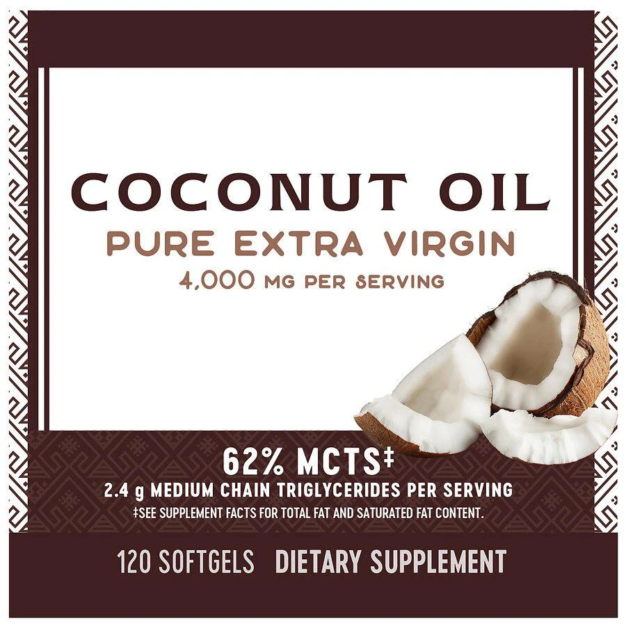 商品Nature's Way|Coconut Oil Pure Extra Virgin Softgels,价格¥112,第3张图片详细描述
