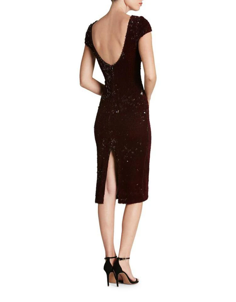 商品Dress The Population|Velvet Sequin Midi Dress,价格¥1849,第3张图片详细描述