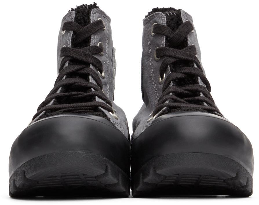商品Converse|Grey Fleece Chuck Taylor All Star Lugged Hi Sneakers,价格¥566,第4张图片详细描述