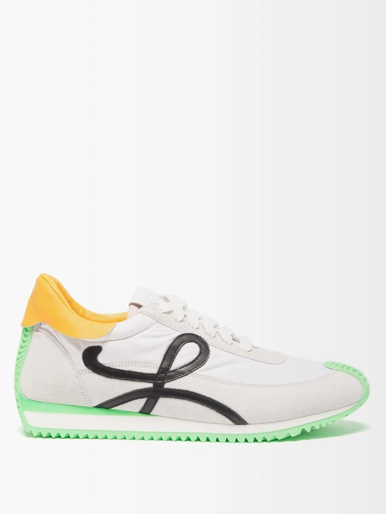 商品Loewe|Flow Runner nylon and suede trainers,价格¥6061,第1张图片