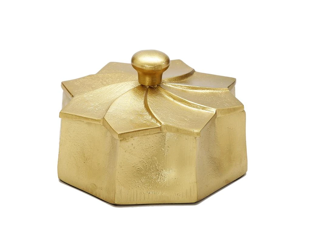 商品Classic Touch Decor|Gold Flower Shaped Jar,价格¥319,第1张图片