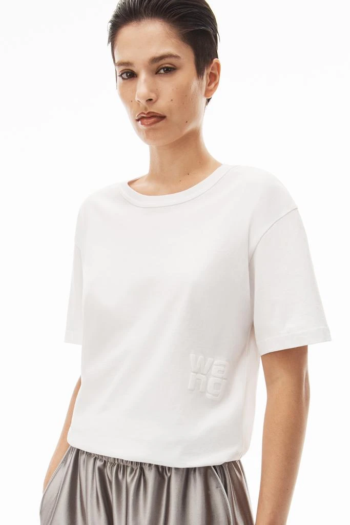 商品Alexander Wang|PUFF LOGO TEE IN COTTON JERSEY,价格¥1231,第4张图片详细描述