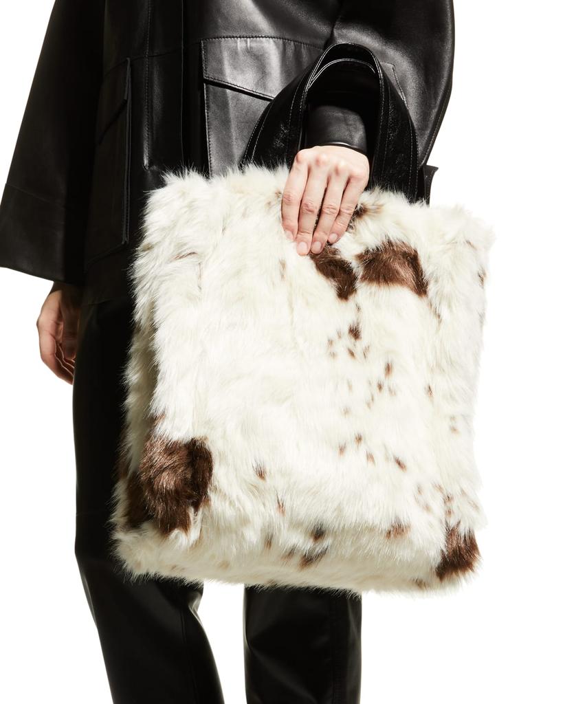 Leia Faux-Fur Tote Bag商品第5张图片规格展示